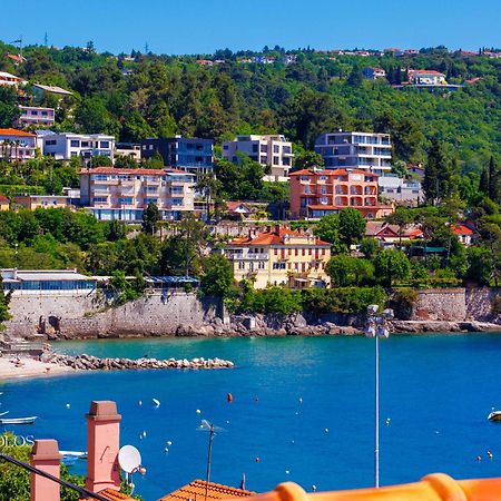 Villa Volos Apartment Karmen With Roof Terrace, Sea View, Free Private Parking Opatija Exterior foto