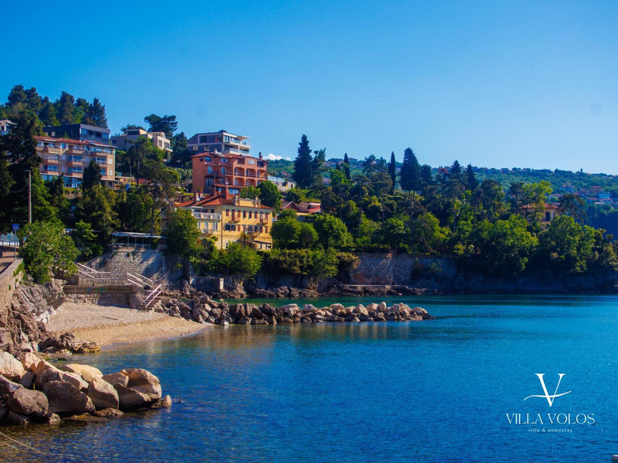 Villa Volos Apartment Karmen With Roof Terrace, Sea View, Free Private Parking Opatija Exterior foto