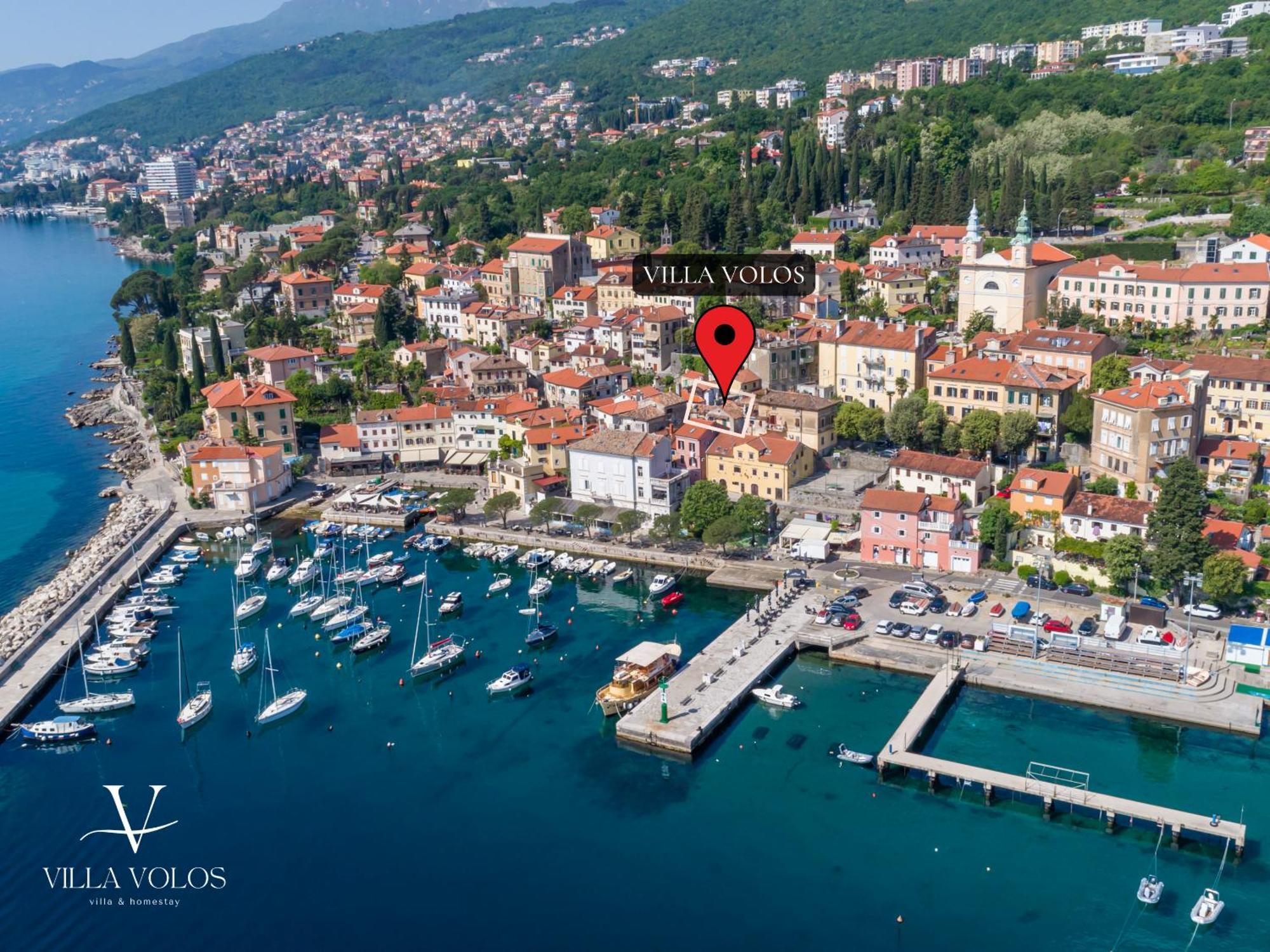 Villa Volos Apartment Karmen With Roof Terrace, Sea View, Free Private Parking Opatija Exterior foto